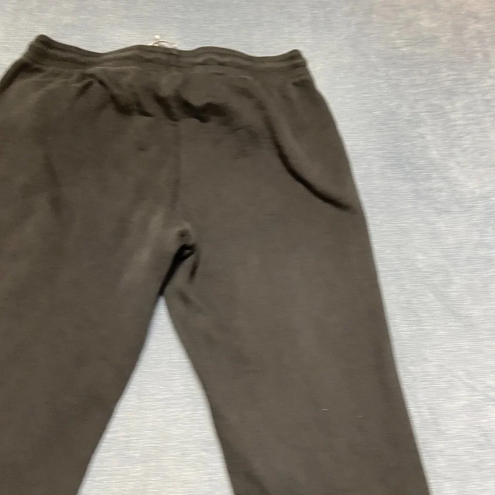 Adidas Sweatpants Mens Large Black Skinny Leg Logo Drawstring Waist Winter Warm